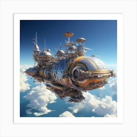 Futuristic Spaceship 17 Art Print