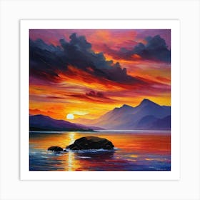 Sunset In Scotland 5 Art Print