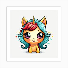 Cute Unicorn 537 Art Print