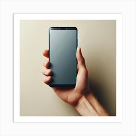 Hand Holding A Smartphone 2 Art Print