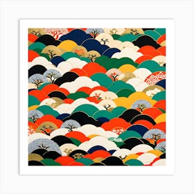 ABSTRACT JAPANESE ART Art Print