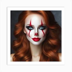 Clown Makeup Art Print