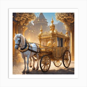 A Princess Golden Carriage Art Print