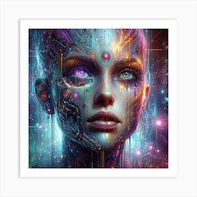 Futuristic Woman 2 Art Print