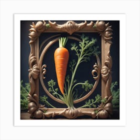 Carrot In A Frame 2 Art Print