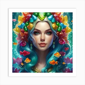 Gummy Bear Mermaid 7 Art Print