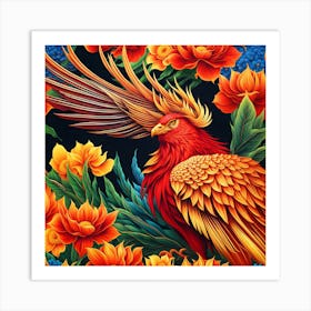 Rising from Ashes: Phoenix's Dreamland Art Print