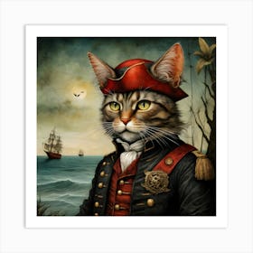 Pirate Cat Art Print