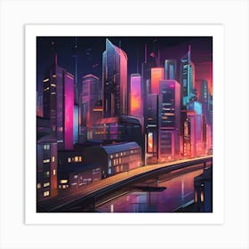 Futuristic Cityscape 22 Art Print