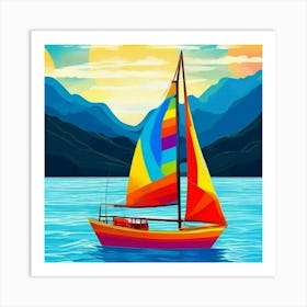 Sailboat Painting Art Print