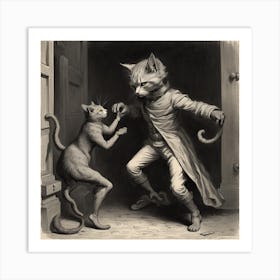 Cat And The Mouse 2 Art Print