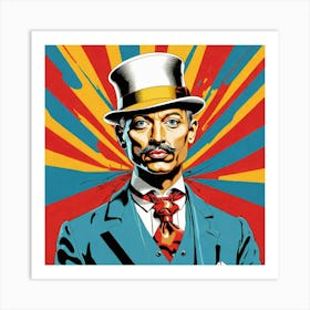 Man In A Top Hat 2 Art Print