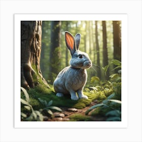 Rabbit In The Forest 110 Art Print