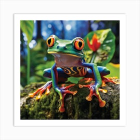 Colorful Tree Frog Art Print