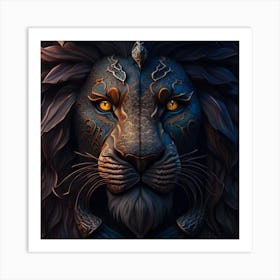 Lion Head Art Print