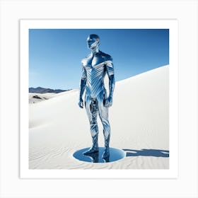 Man Standing In The Desert 48 Art Print