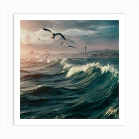 Write An Accurate Description Of The Sea Landsca (1) Art Print