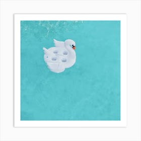 Swan In The Pool Art Print