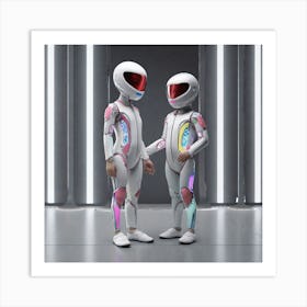 Two Robots 2 Art Print