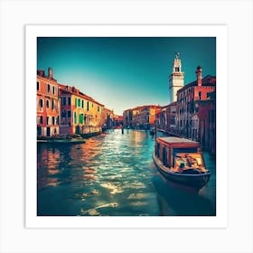 Venice At Sunset Art Print