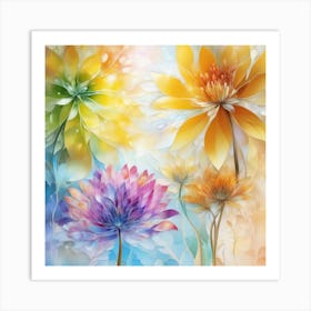 Colorful Flowers 9 Art Print