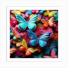 Colorful Butterflies 25 Art Print