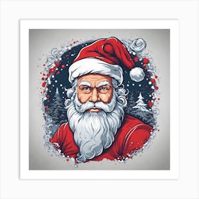 Santa Claus Vector Illustration Art Print