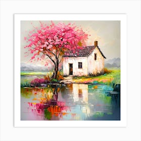 House By The Lake Art Print