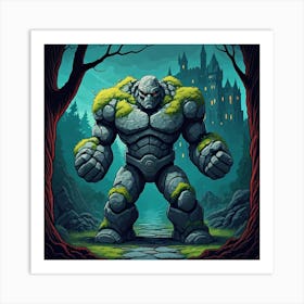 Gigantic Stone Golem Art Print