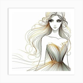 A lady 6 Art Print