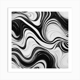 Black and White Abstract Art 62 Art Print