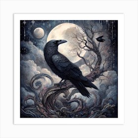 Raven 5 Art Print