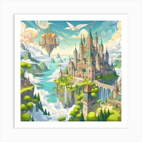 Castle In The Clouds 6 Art Print