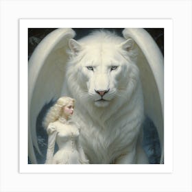 White Lion Art Print