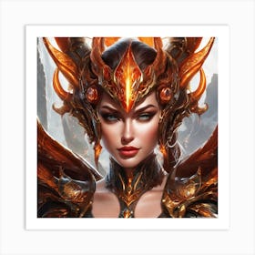 Demon Warrior ju Art Print