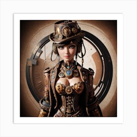 Steampunk Girl Art Print