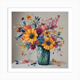 Flowers In A Vase 2 Art Print
