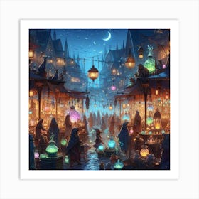 Night Market 2 Art Print