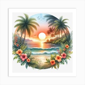 Tropical Sunset 4 Art Print