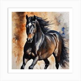 Running Horse Art Print