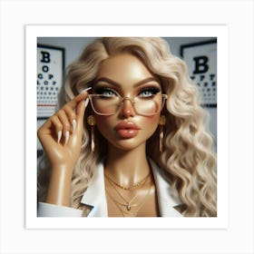 Eyeglasses Doctor Diva Art Print