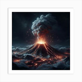 Volcano In The Sky Art Print