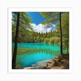 Blue Lake 3 Art Print