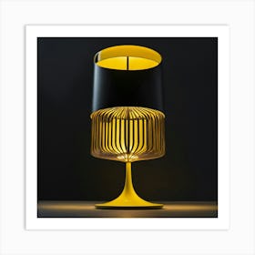 A Logo Of A Yellow Modern Lamp 5 Art Print