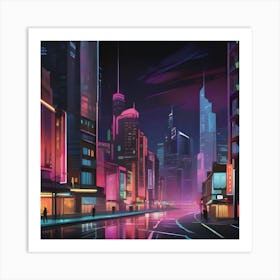 Futuristic City 24 Art Print