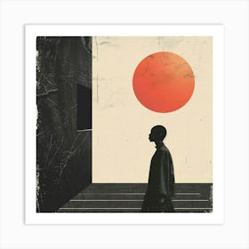 Man Looking At The Sun Art Print