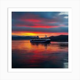 Sunset On The Halifax Ferry Art Print