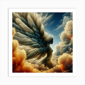 Angel In The Clouds 1 Art Print