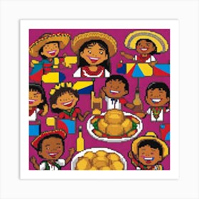 Mexican Children Art Print