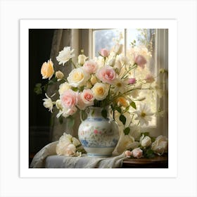 Roses In A Vase 1 Art Print